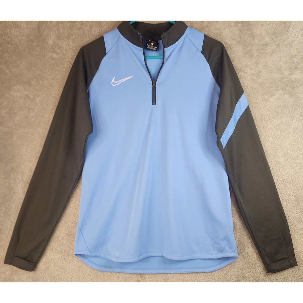 Nike Dri Fit Shirt Womens Medium Blue Gray Long Sleeve Athletic Pullover